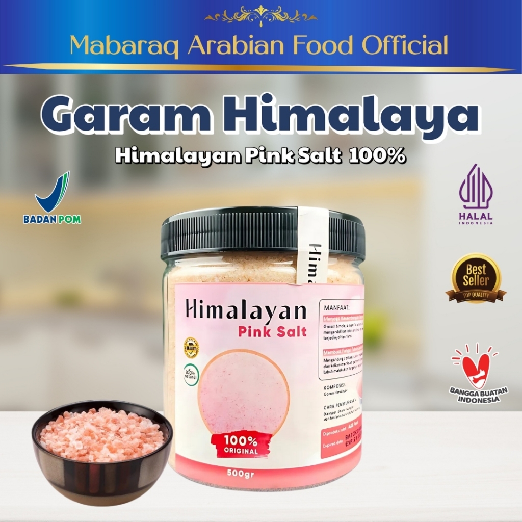 

Garam Himalayan Salt Pink 100% Original | 250 Gram Dan 500 Gram