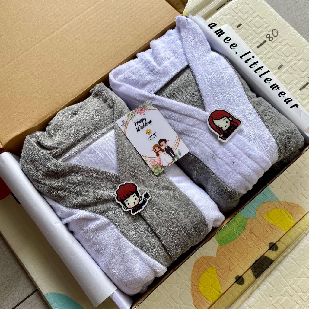 Hampers Handuk Kimono Premium Wedding Handuk Couple Wedding