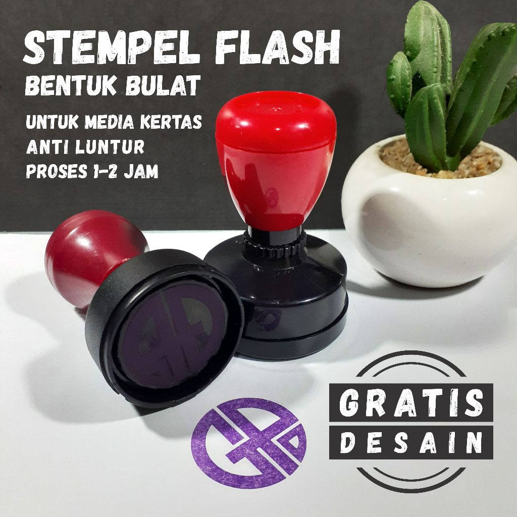 

Stempel Flash Otomatis Custom Desain Bentuk Bulat