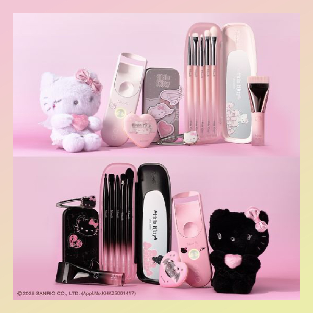 Fillimilli x Hello Kitty Brush | Keyring | Puff | Mirror | Eyelash Curler [ORIGINAL PO KOREA]