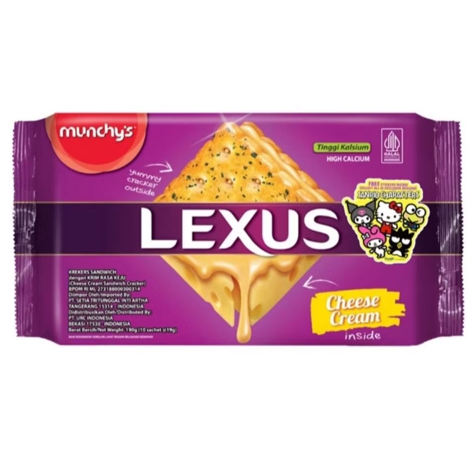 

Munchy's Lexus Biskuit Sandwich Krim Keju 190 g