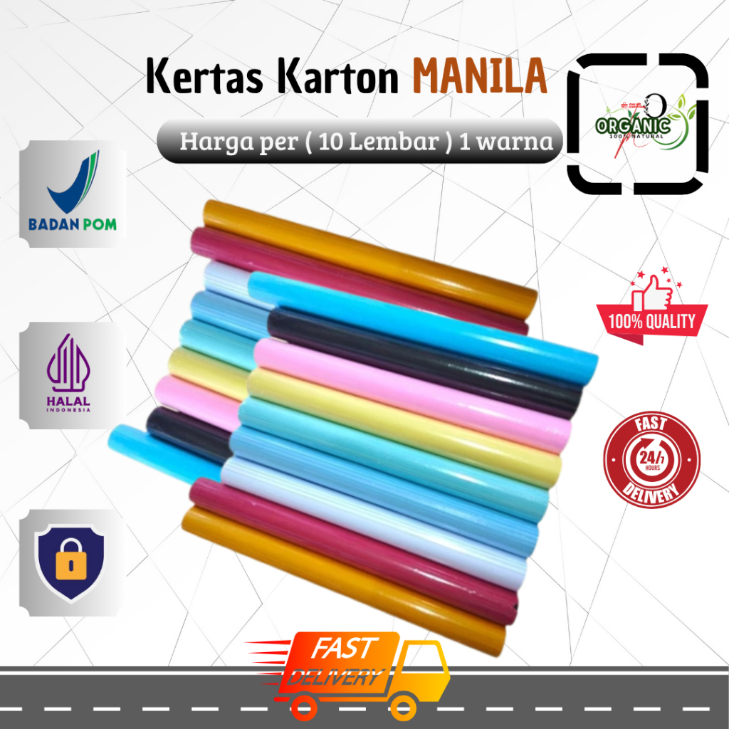 

Karton Manila BC Warna Putih, Pink, Hijau, Kuning, Biru, Hitam