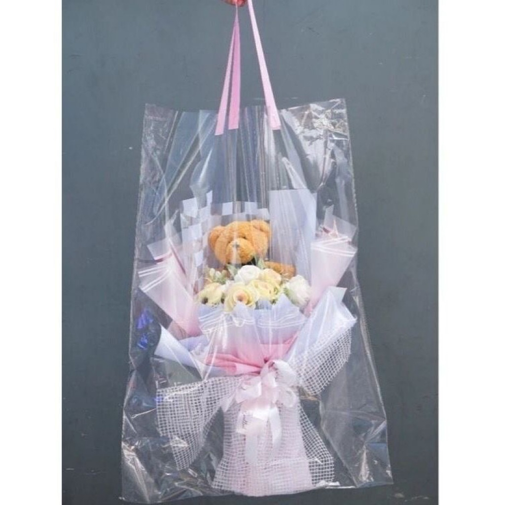 

TAS PELASTIK BUCKET TRANSPARAN UKURAN 40X60 BUCKET WISUDA