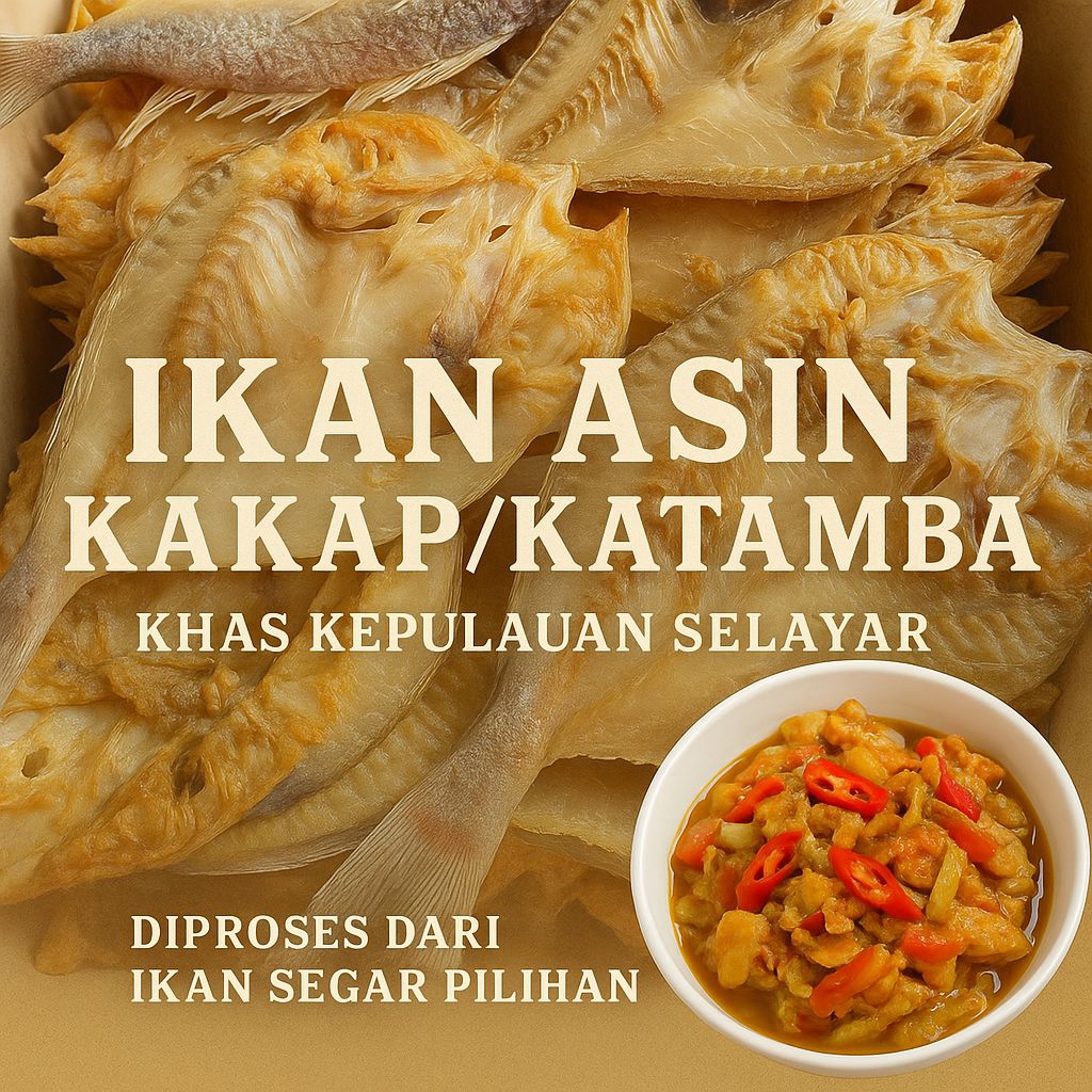 

Ikan Asin Kakap / Katamba 500 Gram Asli Kepulauan Selayar