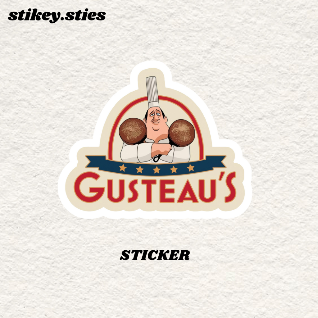 

STICKER GUSTEAUS RATATOUILLE AESTHETIC BRAND ANTI AIR VINYL / STIKER HELM LAPTOP HP MOTOR TUMBLR TAS KOPER