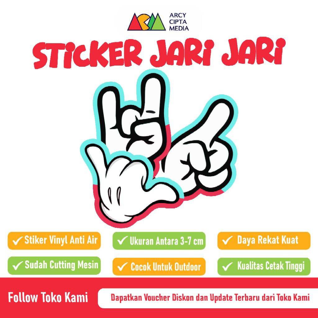 

Stiker Emot Jari Cocok Untuk Motor Tumbler Laptop Hp Case Koper dll