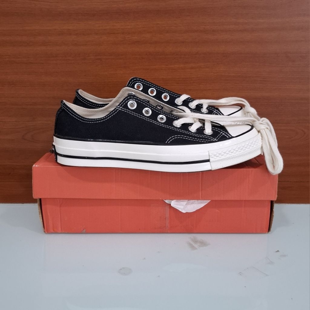 Converse 70s Black White Egret Low Resmi Pt Map