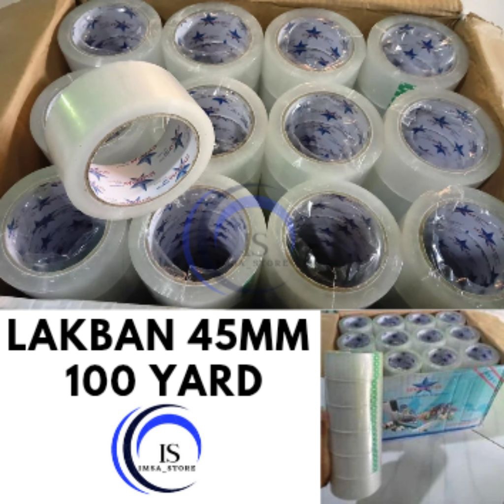 

[6 ROLL] LAKBAN BENING OPP 100 YARD - LAKBAN BENING SEVEN STAR - SOLASI BENING 45 MM 100 YARD - LAKBAN BENING OPP
