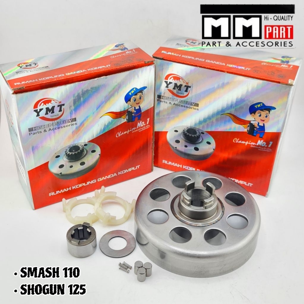 RUMAH KOPLING GANDA + BENTENGAN SMASH 110 YAMAMOTO - MANGKOK GANDA OTOMATIS KOPLING SMASH 110 SHOGUN