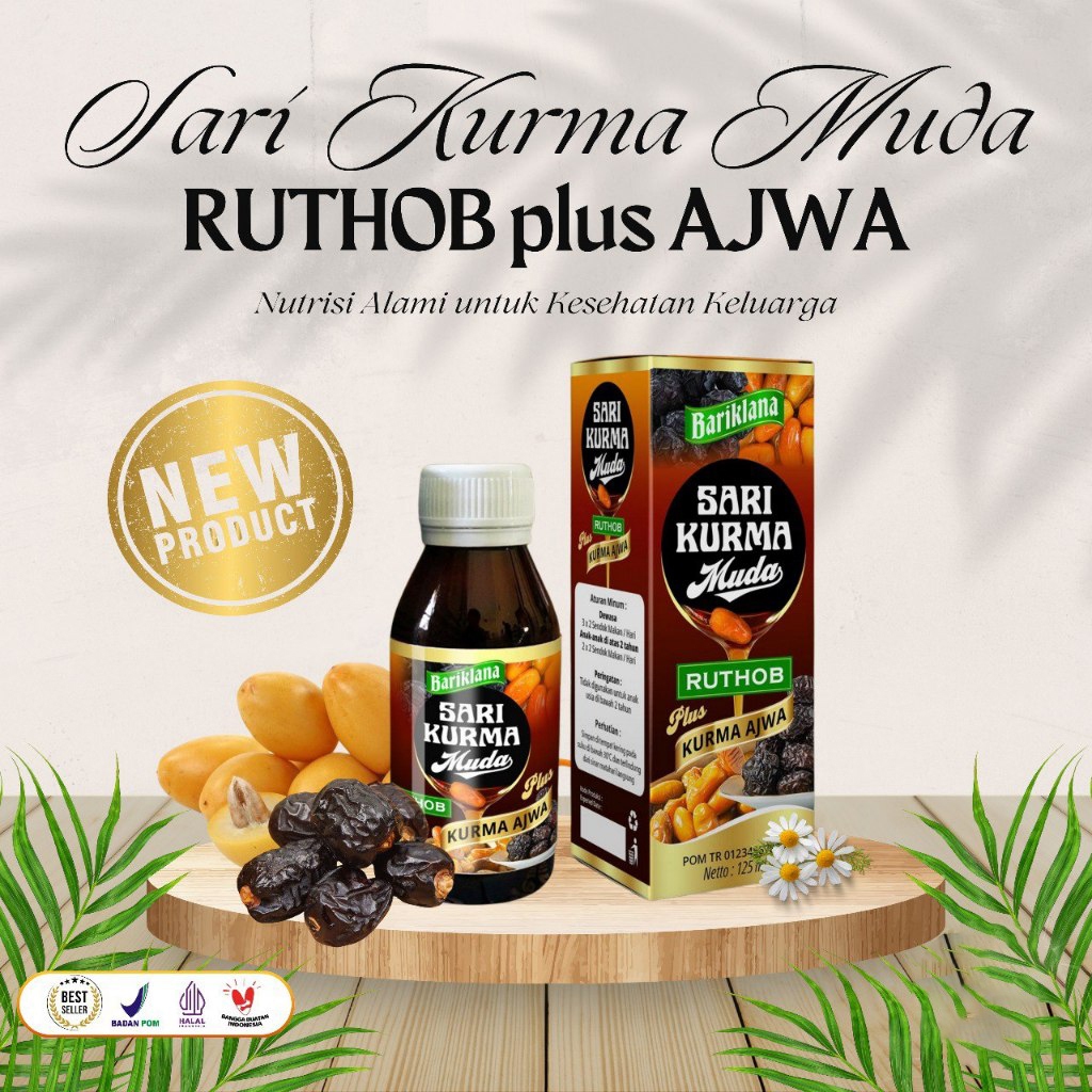 

Sari Kurma Muda Ruthob Plus Kurma Ajwa Meningkatkan HB (Hemoglobin) dan trombosit