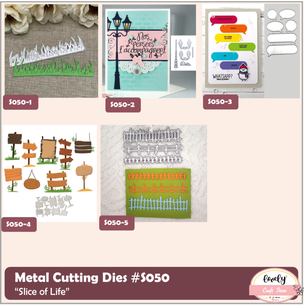 

LovelyCraftStore | Metal Cutting Dies slice of life for cards, stencil, journal, scrapbook #050