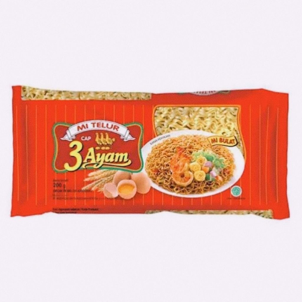 

mi telur cap 3 ayam merah 200gr