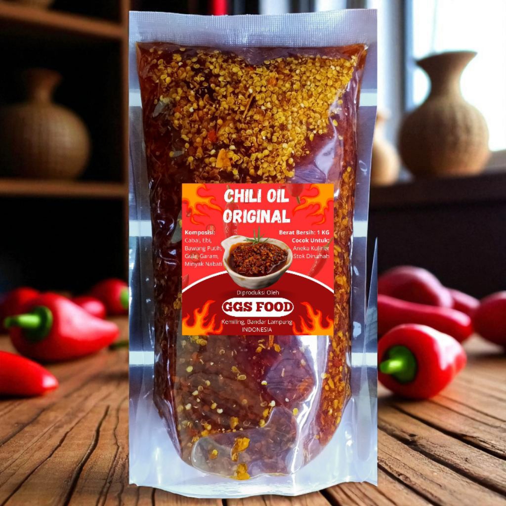 

CHILI OIL HALAL | Extra Pedas Gurih | Paket Usaha 1 Kg | Minyak Cabai