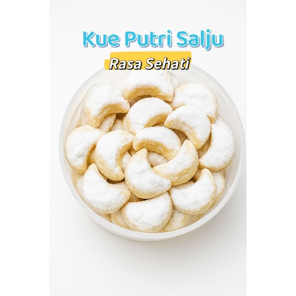 

Cookies Kue Putri Salju Keju Bentuk Bulan Sabit (Homemade)