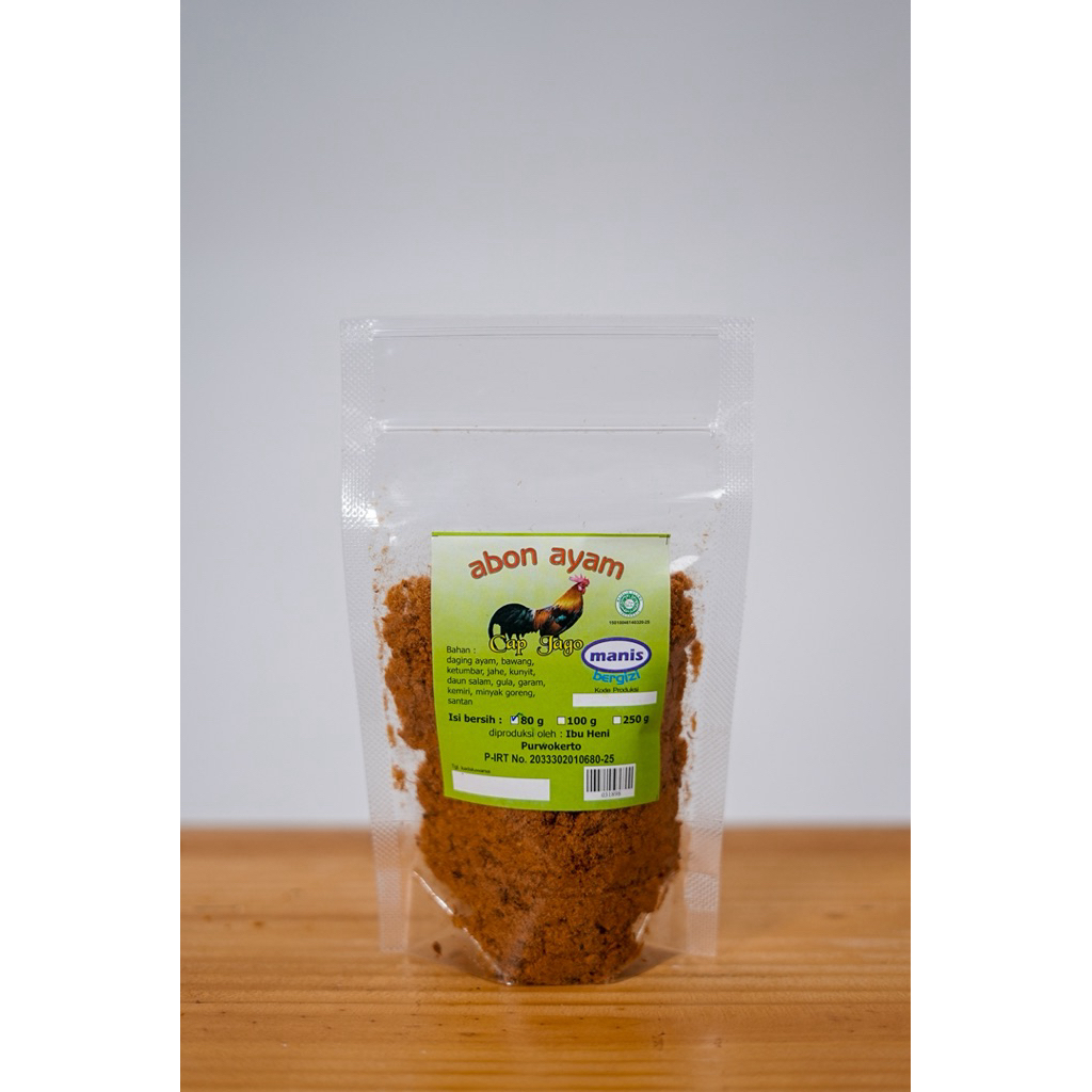 

Abon Ayam Cap Jago Ibu Heni Kemasan 80 gram