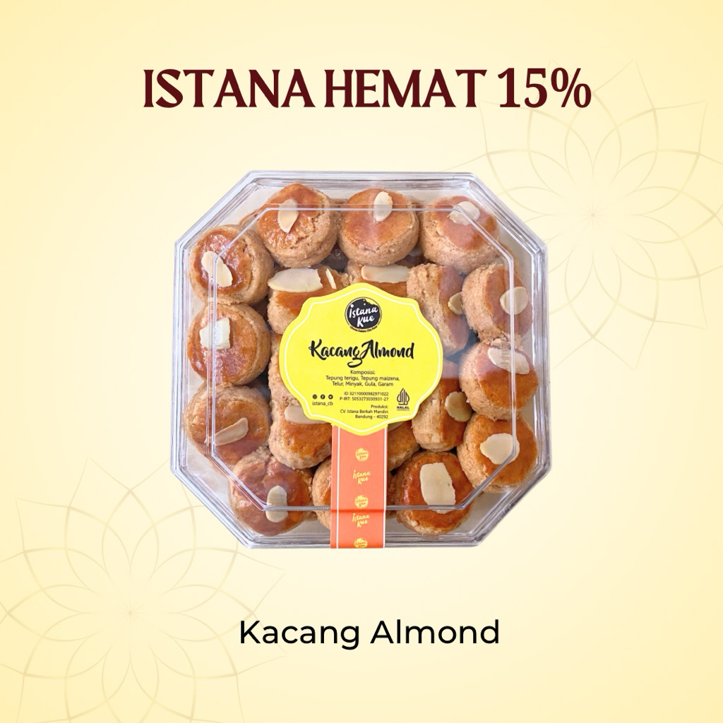 

ISTANA KUE KERING KACANG ALMOND REGULER COOKIES | Kue Kacang Berkualitas, Manis dan Gurih Lezat!