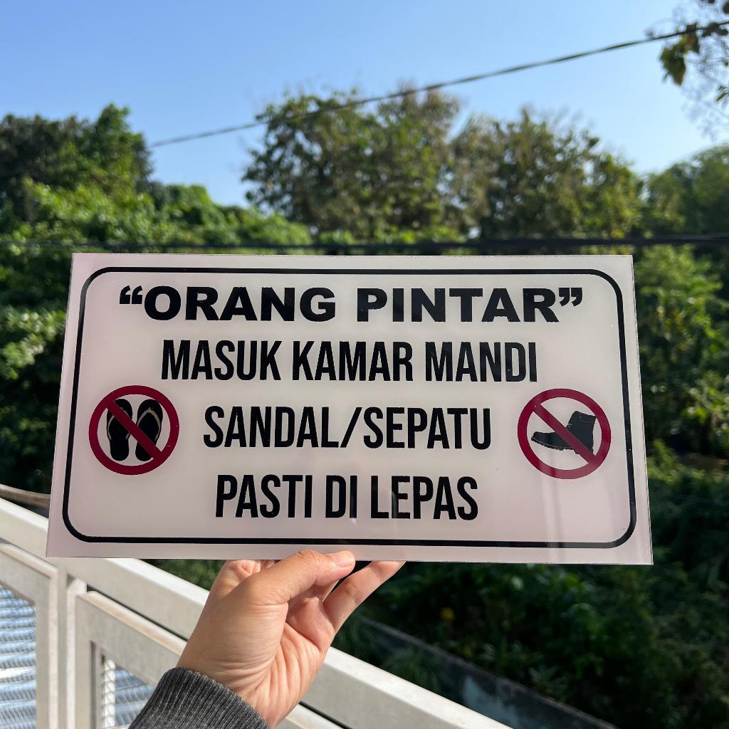 

Acrylic Sticker Sign Custom 30×15cm | 40×25cm | Papan Tanda Akrilik