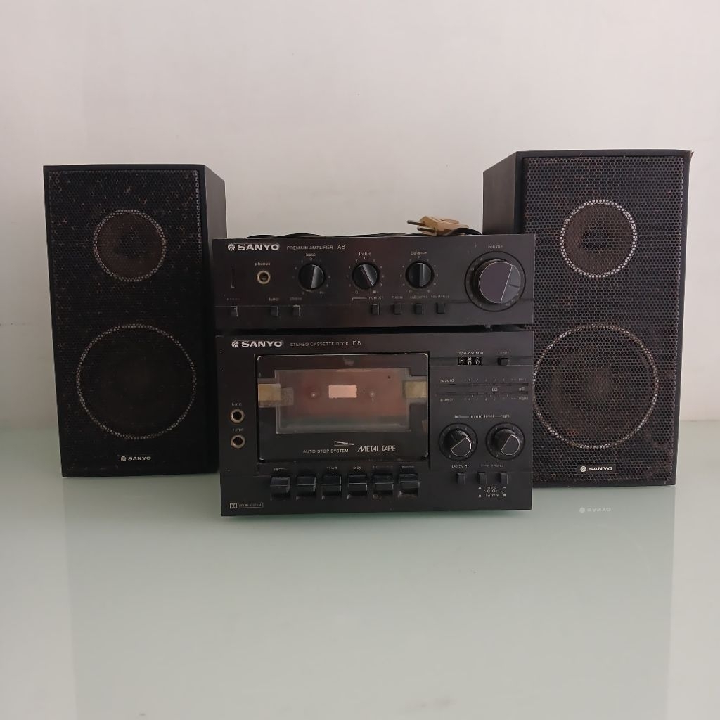 SANYO Stereo Casette Deck Tape Pemutar Kaset Vintage Jadul