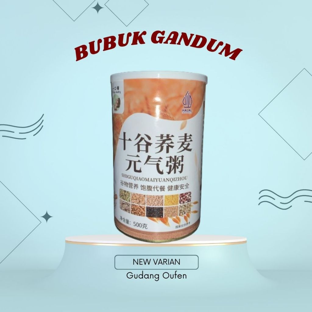 

OUFEN Lotus Rootpowder BUBUK GANDUM/QUEKER dengan 10 Nutrisi biji-bijian gandum [HALAL]