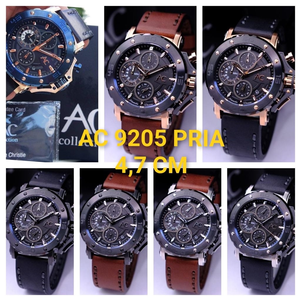 JAM TANGAN PRIA ALEXANDER CRISTIE ORIGINAL AC9205 KULIT GARANSI/ALEXANDRE CHRISTIE COWOK AC 9205