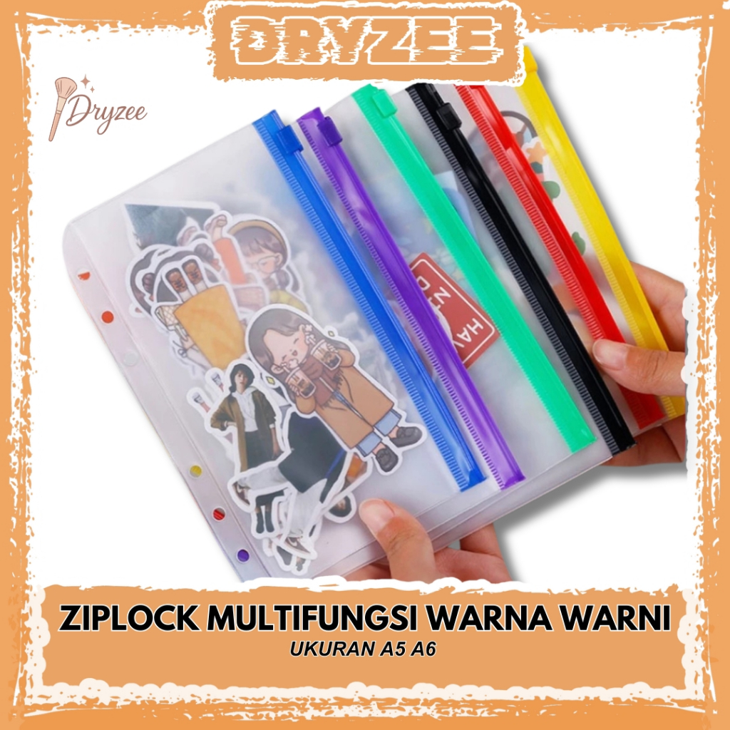 

Zipper Ziplock Simpan Uang Multifungsi Warna Warni Serbaguna A5 A6 A6 Kantong Serbaguna Pouch