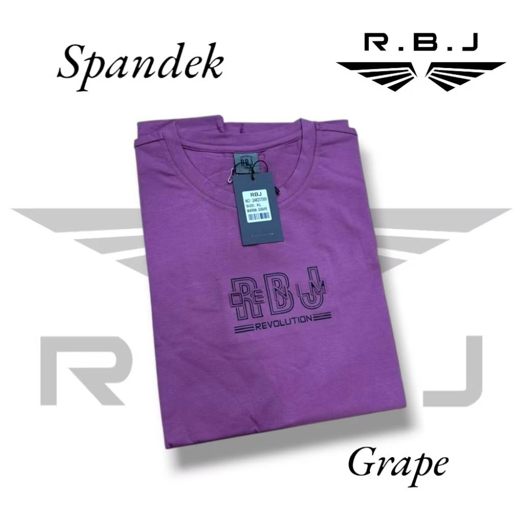 Kaos Oblong RBJ Denim Spandex Original pria / Dewasa (COD)