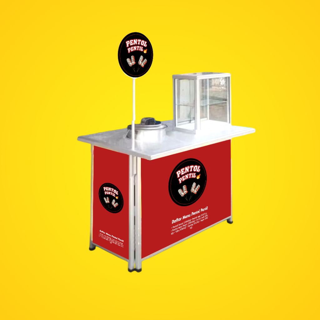 Booth Portable + Panci + Etalase Alumunium Murah