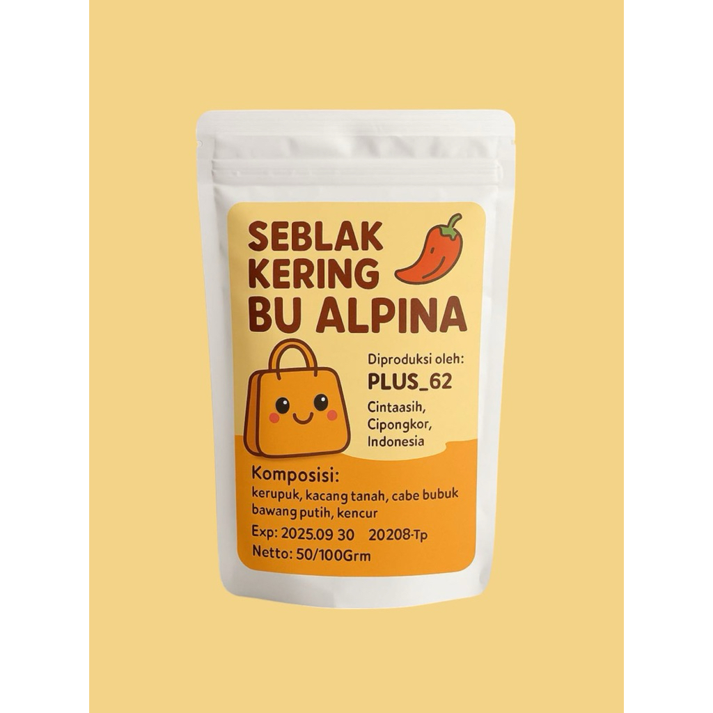 

Paketan 50grm, Sebring kerupuk kering-seblak kering kriuk Gurih teman nasi cemilan pedas original sudah izin PIRT.