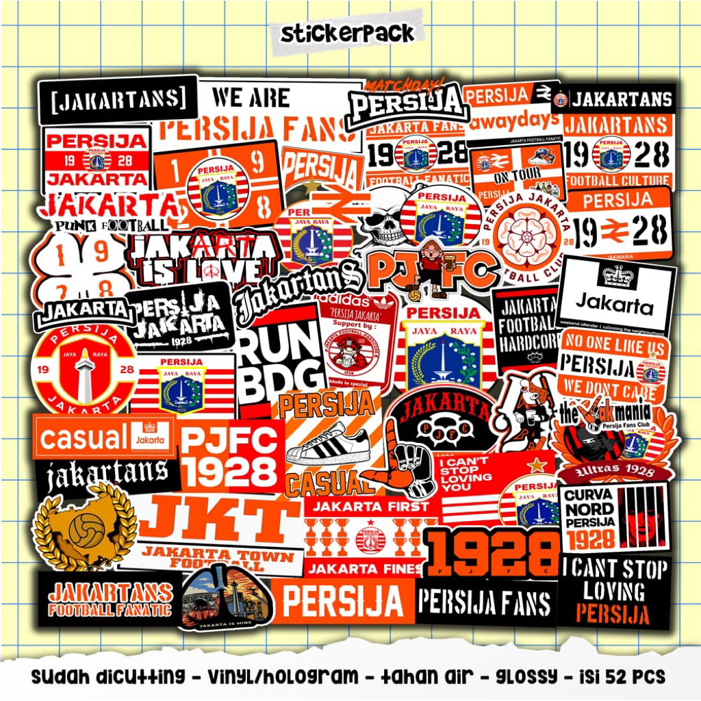 

STIKERPACK 52PCS (VINLY GLOSSY / HOLOGRAM)