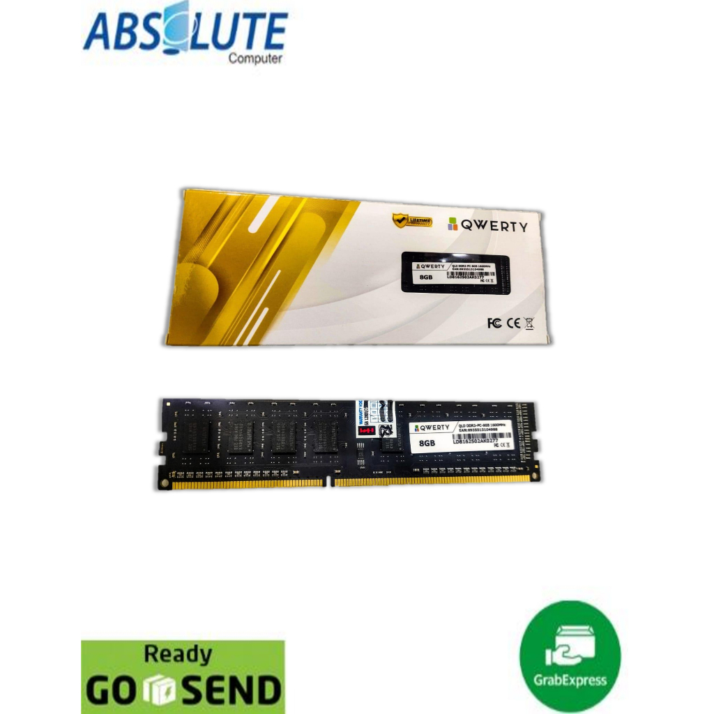 RAM 8GB DDR3 1600MHz / 1600 / PC12800 QWERTY