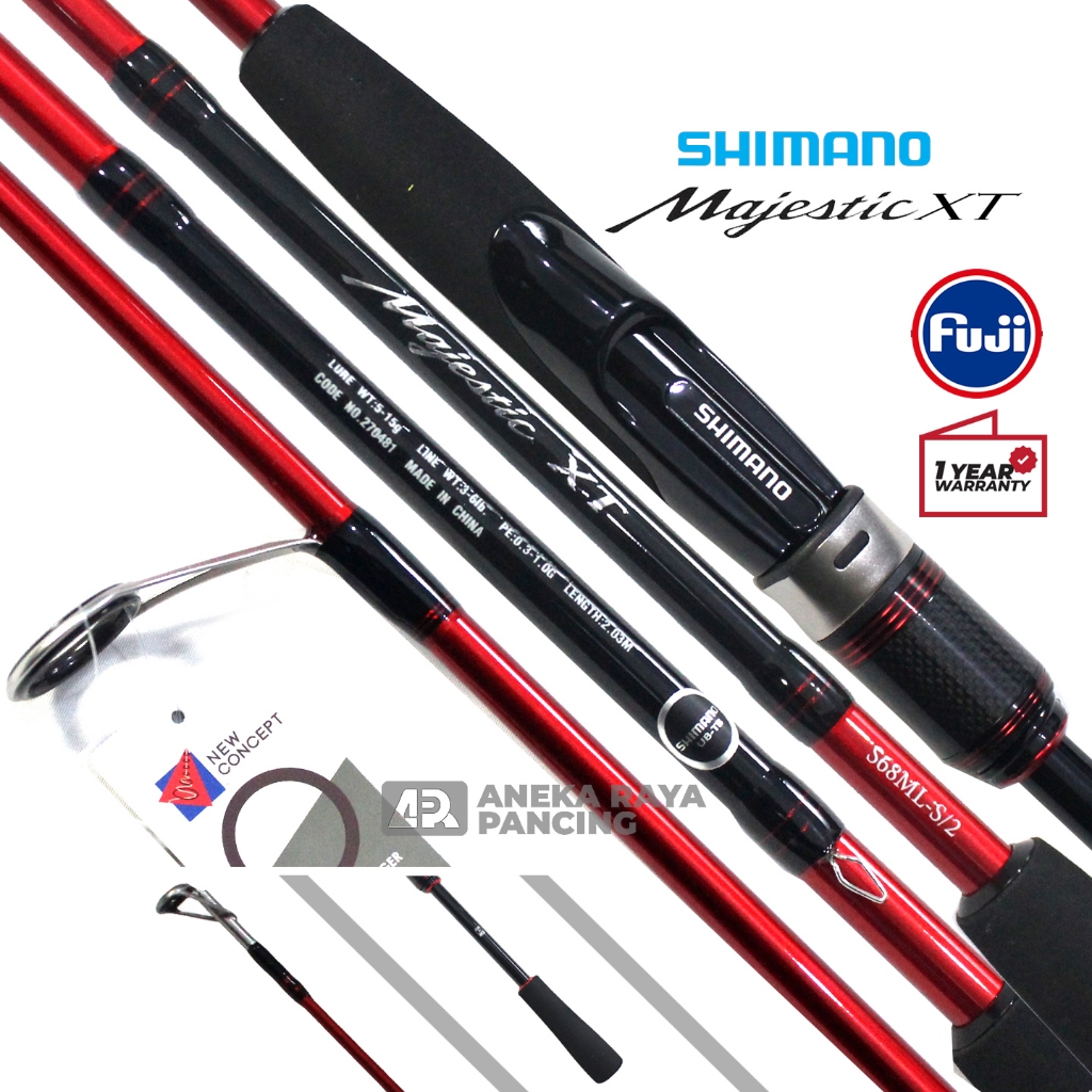 Joran Shimano MAJESTIC XT [2022] S62UL-2 | Full Fuji UL Solid Tip | Ultra Light | Aneka Raya Pancing