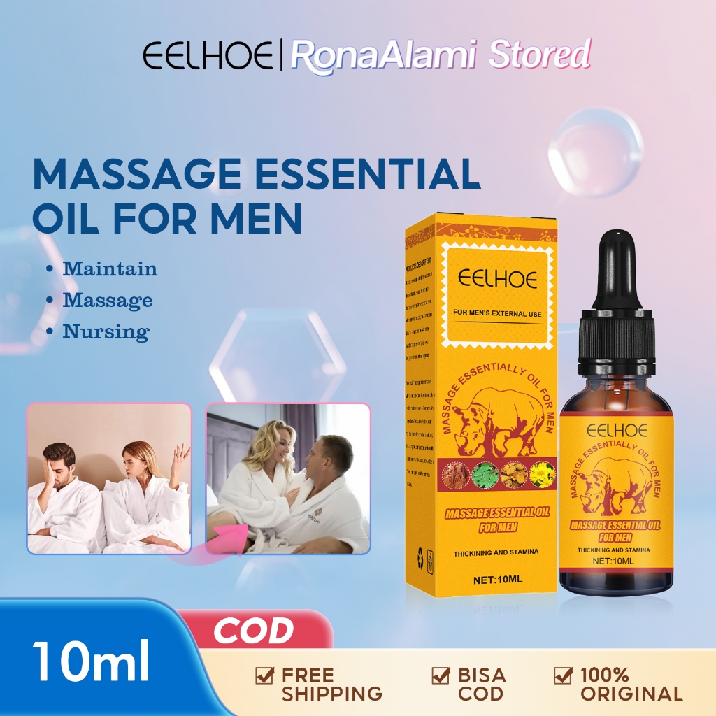 EELHOE Minyak Esensial Pijat Pria 10ml - Pijat Perawatan Pria Minyak Esensial Perawatan Tubuh Minyak