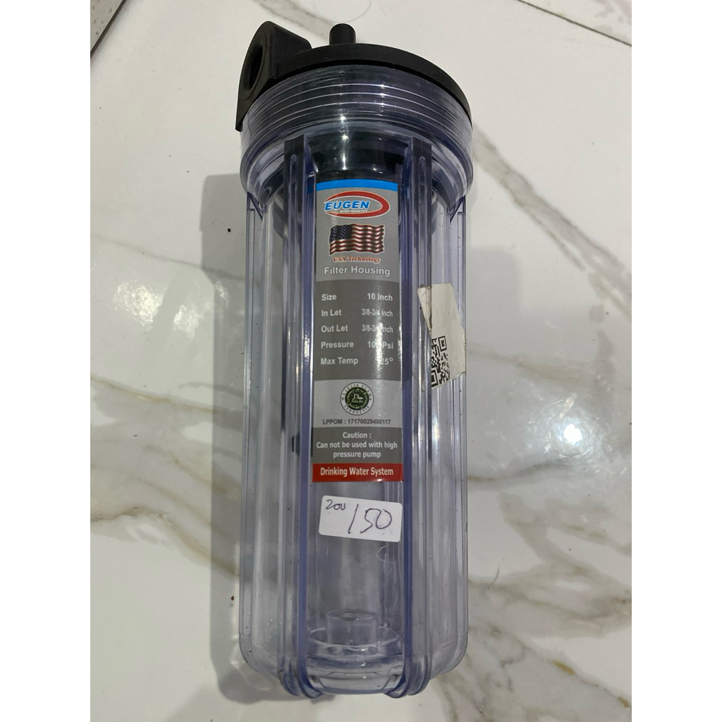 Paket Filter Air Eugen SC 10" 2 Tahap, Drat 3/4", Biru - Solusi Air Bersih dan Sehat