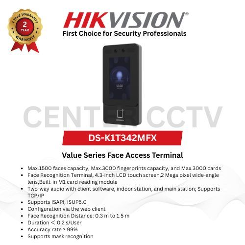DS-K1T342MFX - HIKVISION ACCESS CONTROL IP