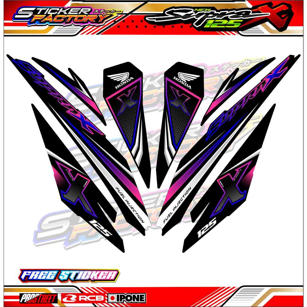 STRIPING VARIASI HONDA SUPRA X 125 / STICKER LIST VARIASI MOTOR SUPRA X 125