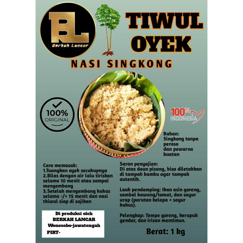 

Beras Tiwul/Oyek Nasi singkong