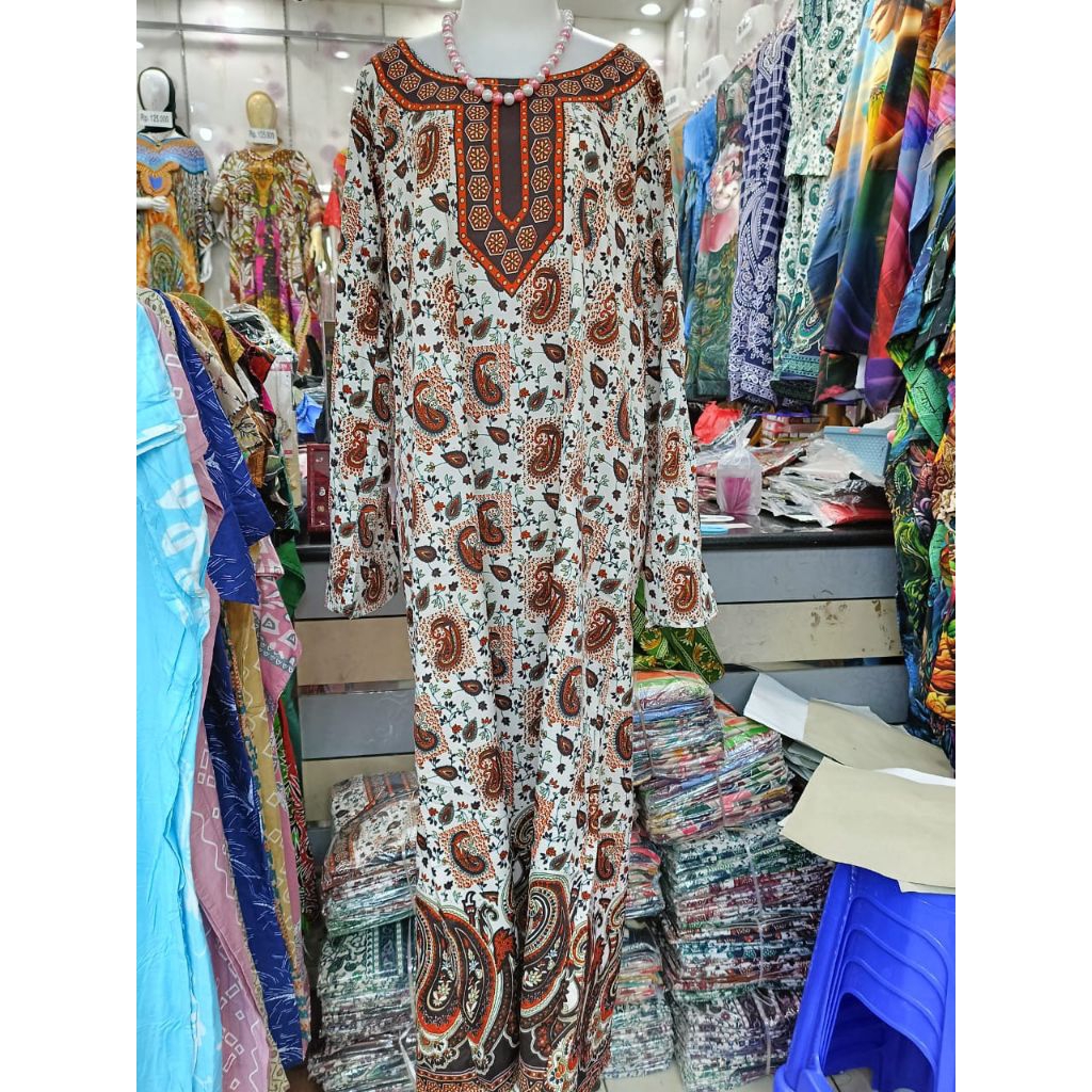 Baju india Kaftan high quality  Wanita Dewasa Katun Panjang