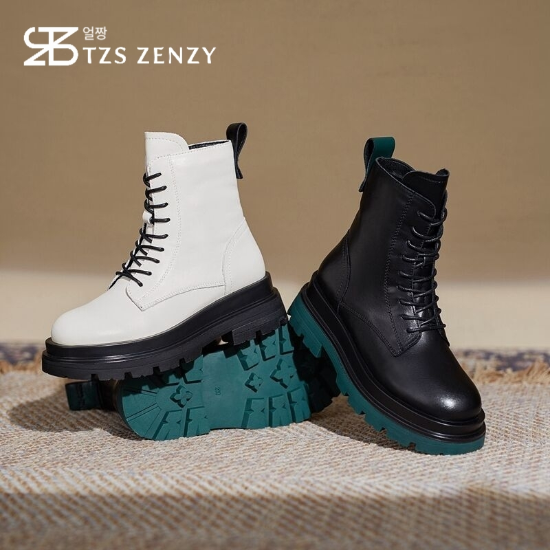 Tzs Zenzy Jinmin Boots - Sepatu Boots Wanita - Boots Hitam - Boots Korea Fashion Tbk