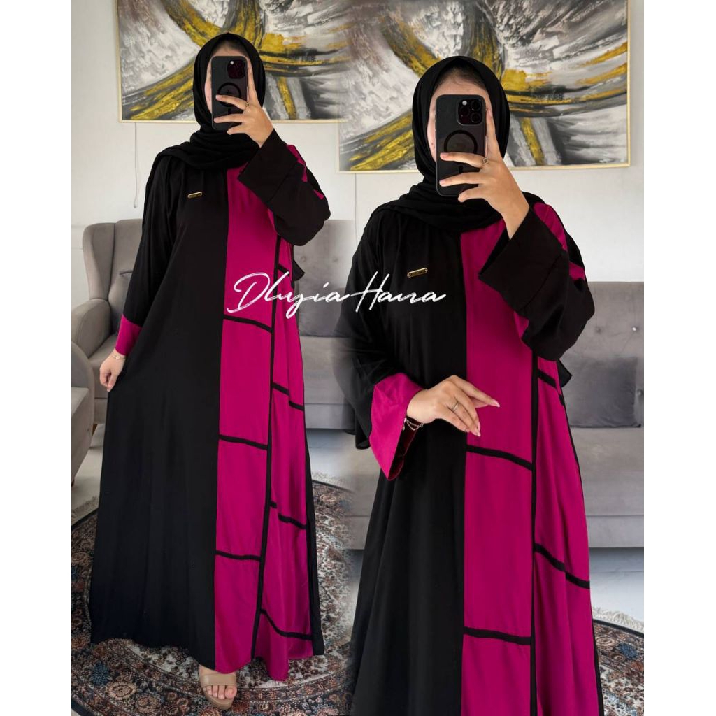 aisyahproduk | Dlusia HANA - dress twill premium- kaftan twill premium