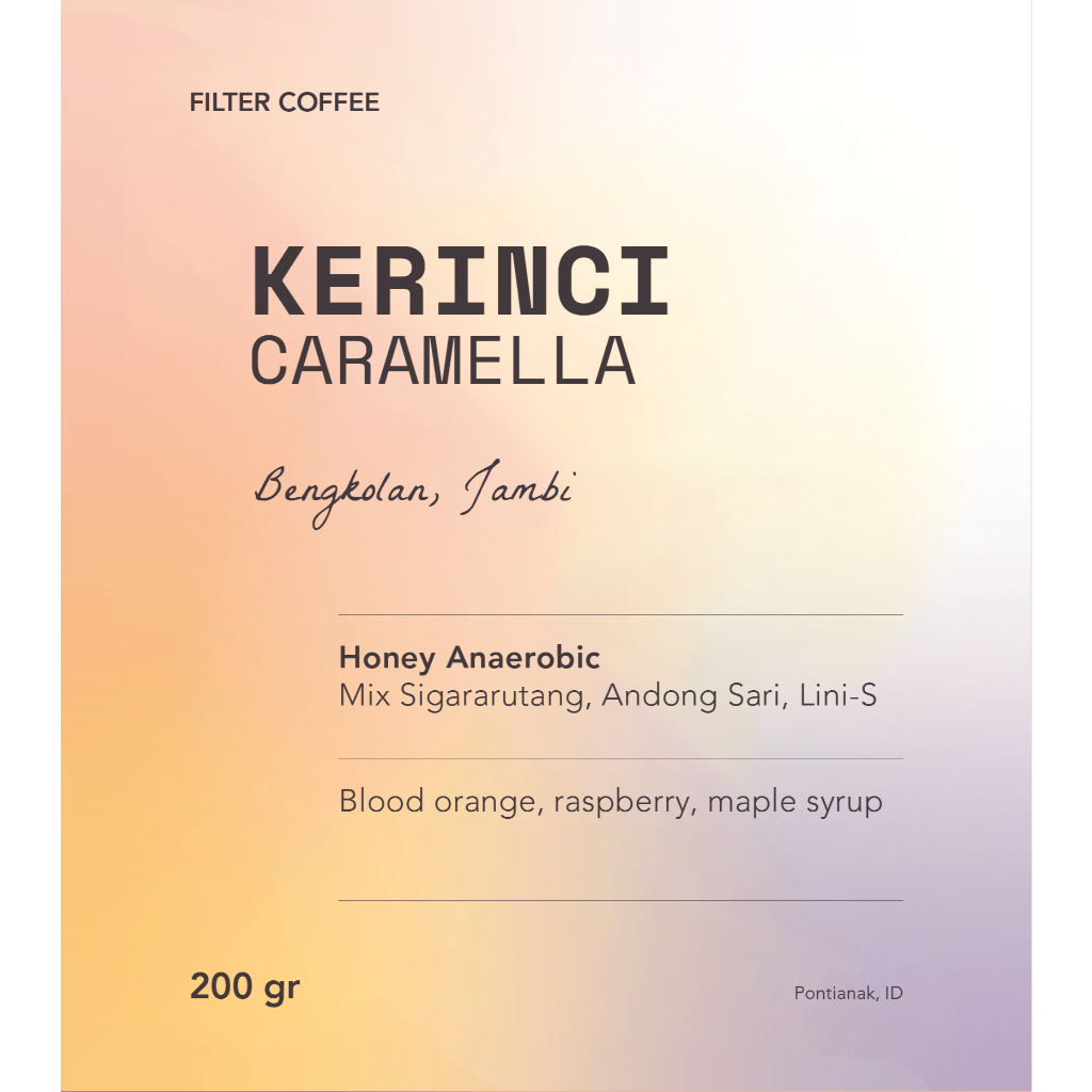 

Kerinci Caramella Arabica Coffee Bean - Biji Kopi Arabika 200gr