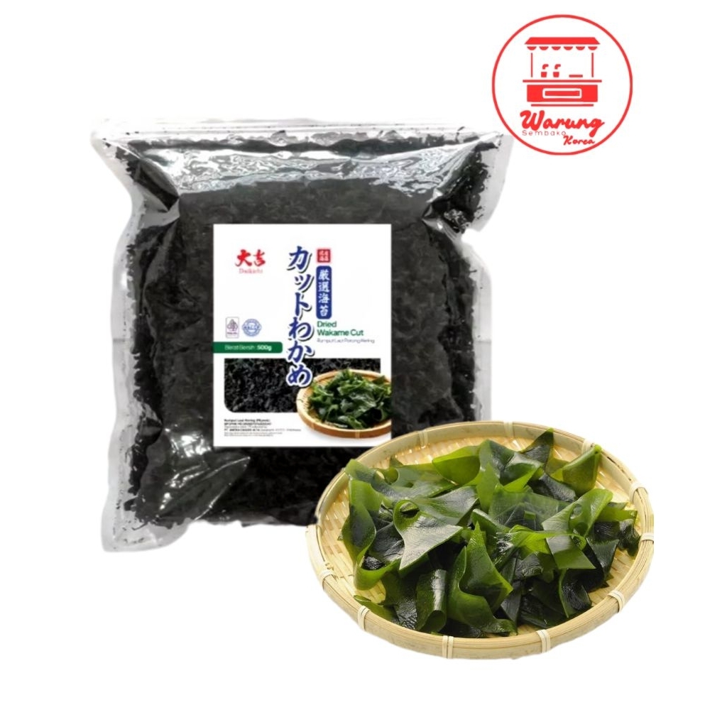 

Cut wakame rumput laut kering /dried seaweed/miyeok myeok miso soup 10 gram