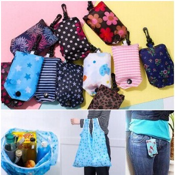 Tas Belanja Polyester Kain Tas Lipat Tas Belanja Lipat Portabel Gantungan Tas Gantung / Tas belanja 