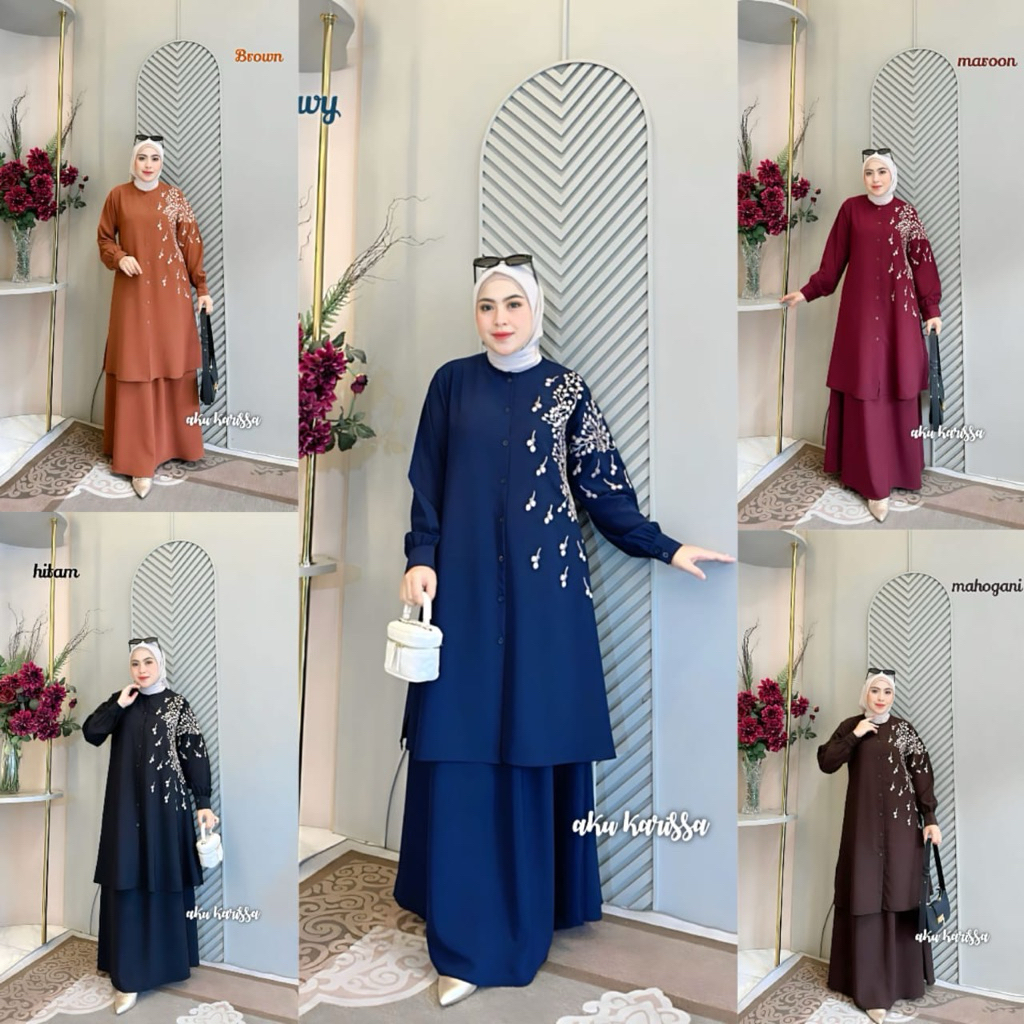 Syafinah set rok - set rok aku karissa - Setrok syafinah -  aku karissa set rok terbaru - Setrok aku