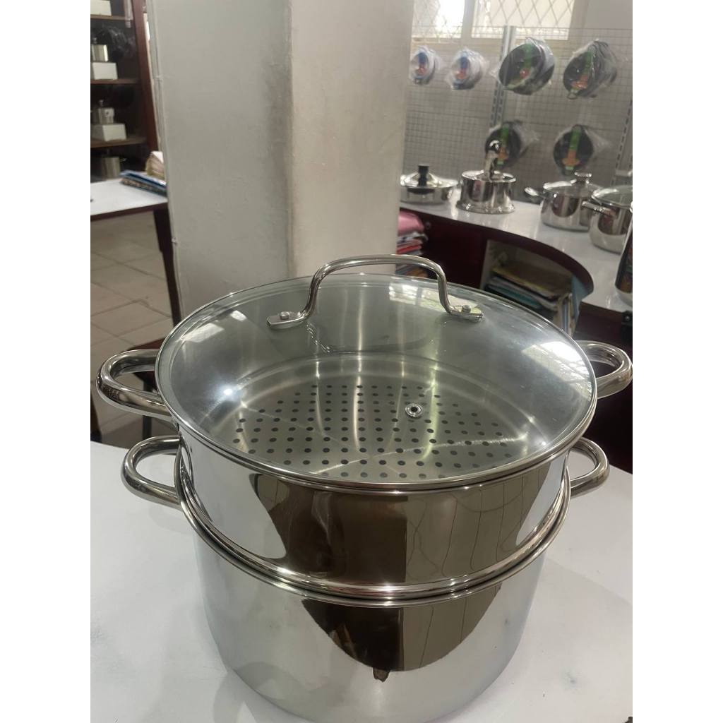 Bima Pot & Steamer 30 cm Glass Cover / Limited Stock