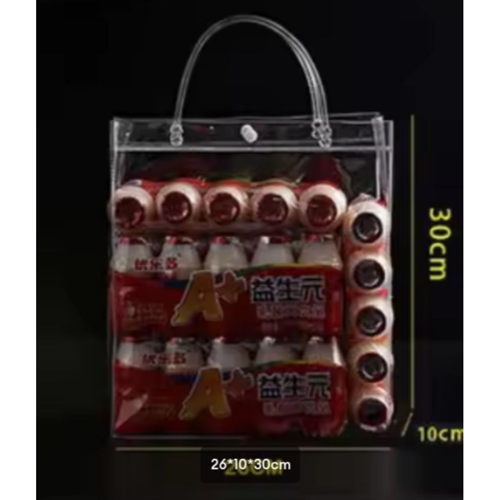 

TAS MIKA TRANSPARAN , TAS GOODIE BAG TOTE BAG , TAS HAMPERS /TAS MIKA PVC, BUAT ACARA PERNIKAHAN SYUKURAN , ARISAN ULANG THN DLL