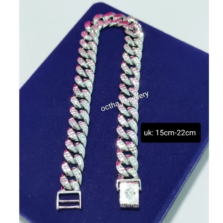 GELANG RANTE SISIK NAGA DEWASA PERAK 925 ASLI LAPIS MAS