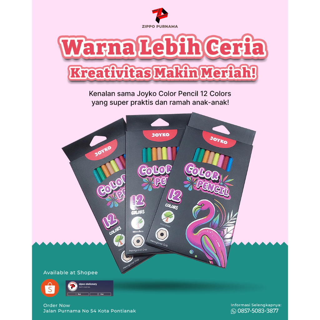 

Joyko Color Pencil 12 Colors CP-0133