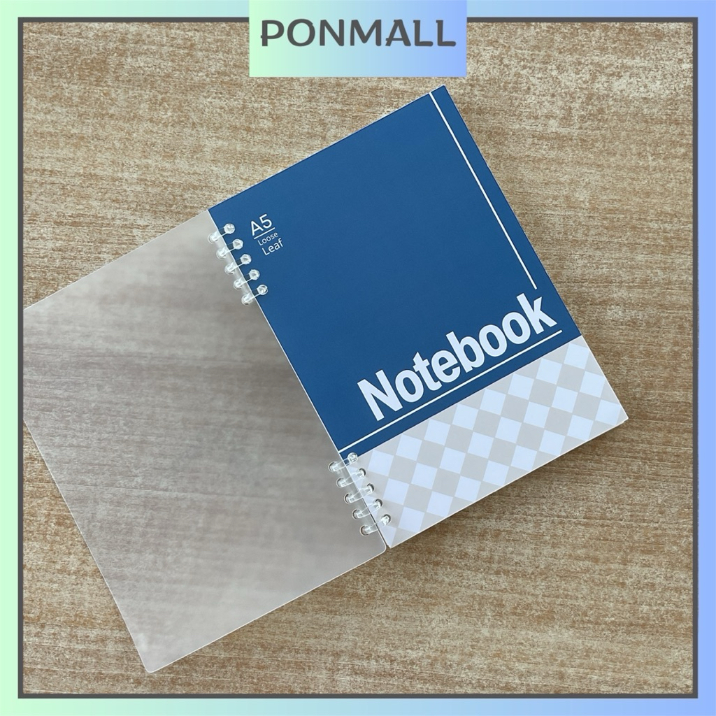

PONMALL-Aesthetic Notebook Binder A5| Buku tulis Sekolah kuliah dapat diisi ulang | Diary book| Notepad