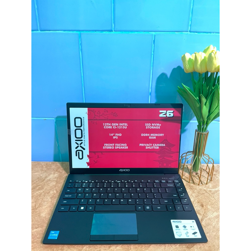 Laptop Axioo Hype 6. Intel core i3 gen 12. RAM 8 GB. SSD 256 GB.