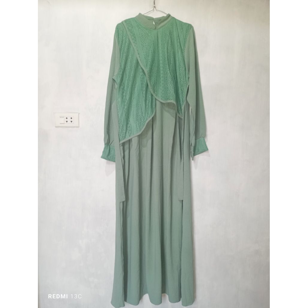 Baju gamis rompi bahan kringkel model terbaru